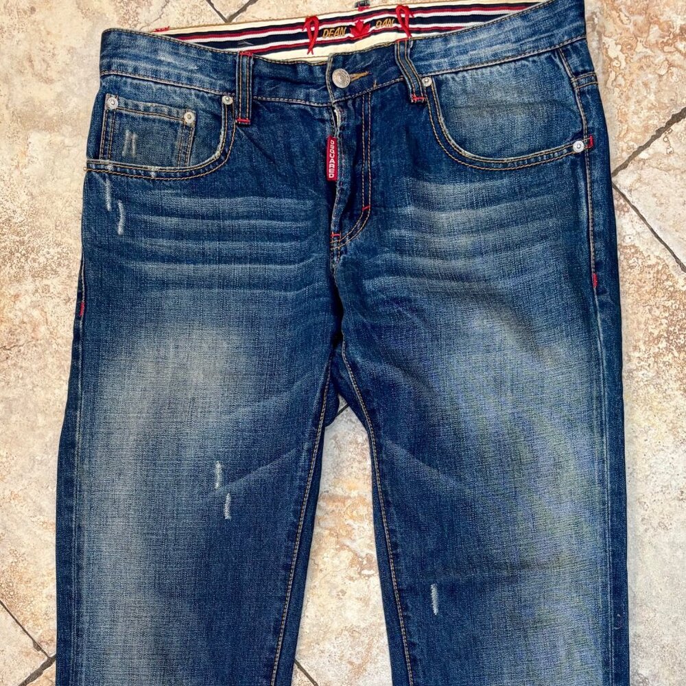 DSQUARED2 LIMITED EDITION Distressed Stretch Blue Jeans Size 34-50